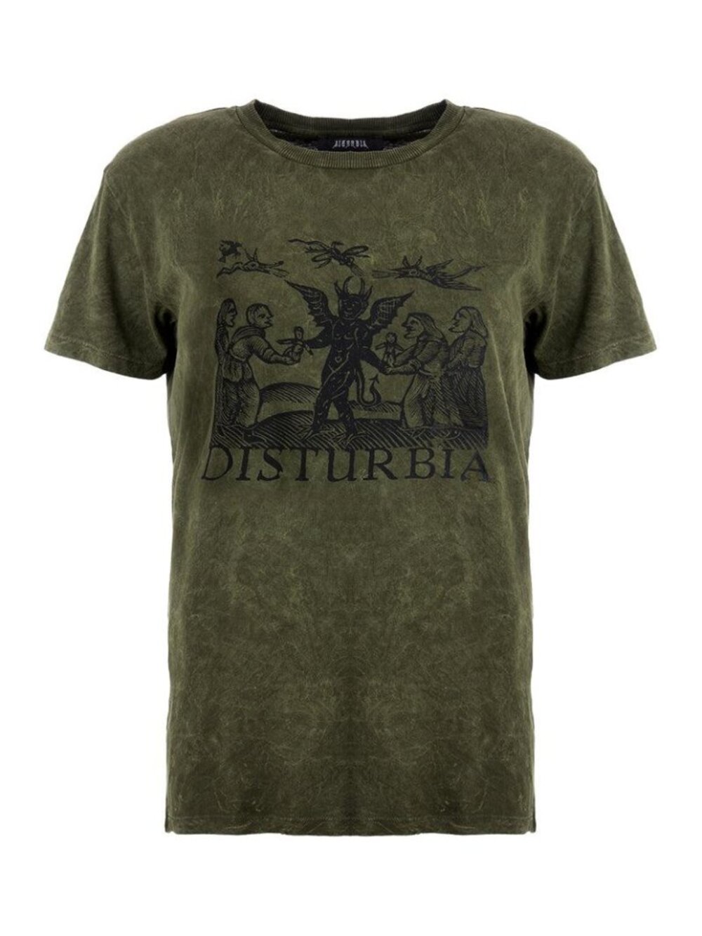 Devil Green Acid Wash T-shirt - s